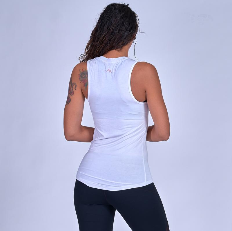 Being Mom Is My Cardio Muscle Tank - White